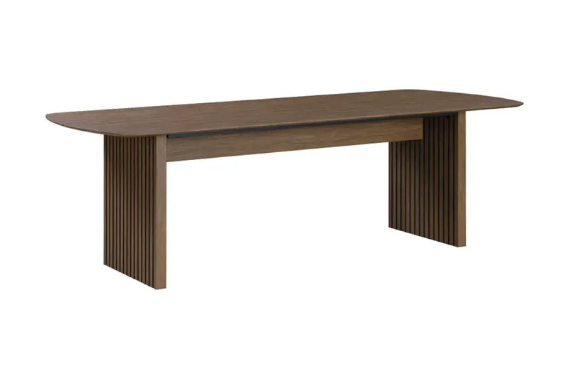 Richeto Matgrupp 180 cm Rökt ek med 4 Molly Matstolar - Rökt ek/Svart/Greige - Products - Möbler - Bord & matgrupp - Matgrupp