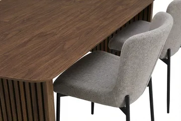 Richeto Matgrupp Rökt Ek 210 cm med 6 Elsie Matstolar - Rökt ek/Ljusgrå - Products - Möbler - Bord & matgrupp - Matgrupp