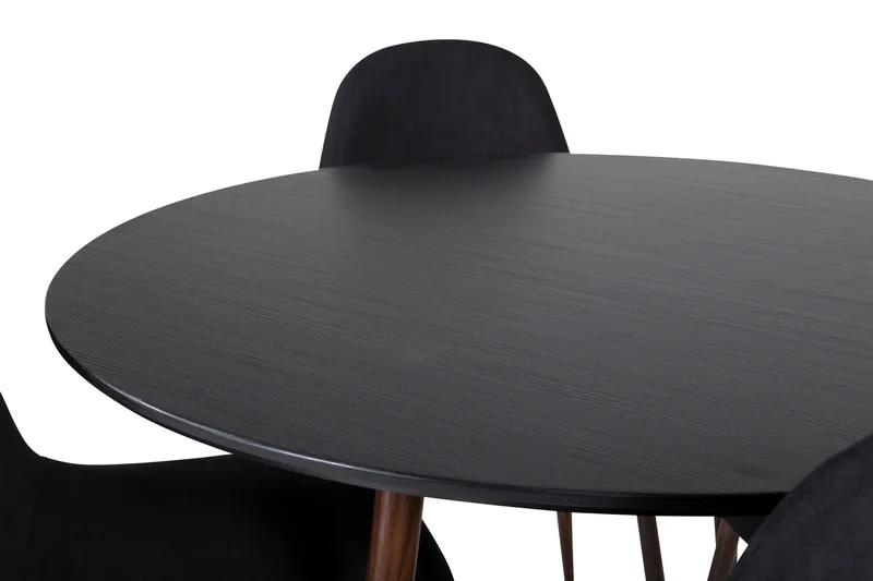 Ridones Matgrupp inkl 4 Ypas Stolar - Svart/Brun - Products - Möbler - Bord & matgrupp - Matgrupp