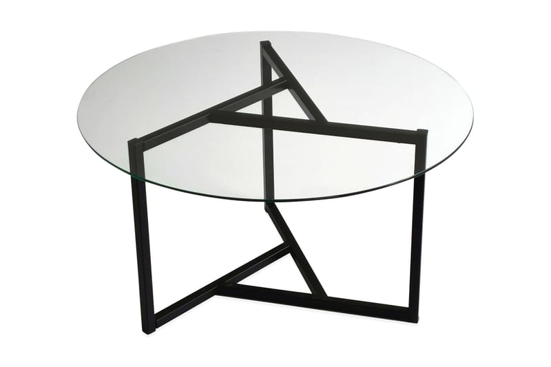 Sabani Soffbord 75 cm Runt X-formade Ben - Rökfärgat - Products - Möbler - Bord & matgrupp - Soffbord
