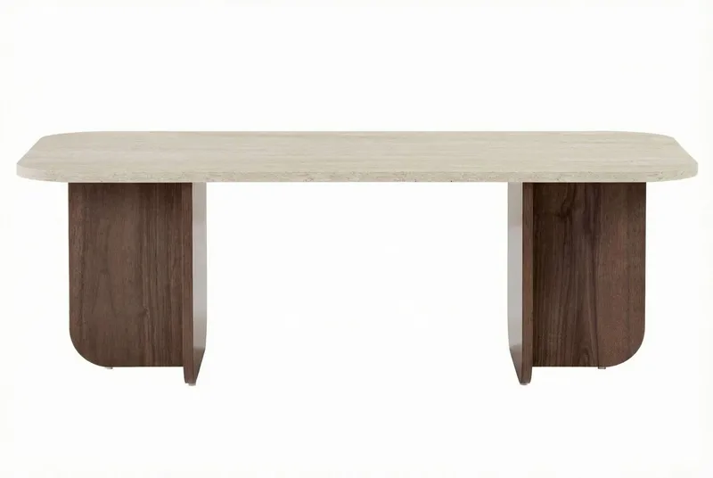 Salrin Soffbord 120x41x60 cm - Travertin/Venezia-valnöt - Products - Möbler - Bord & matgrupp - Soffbord