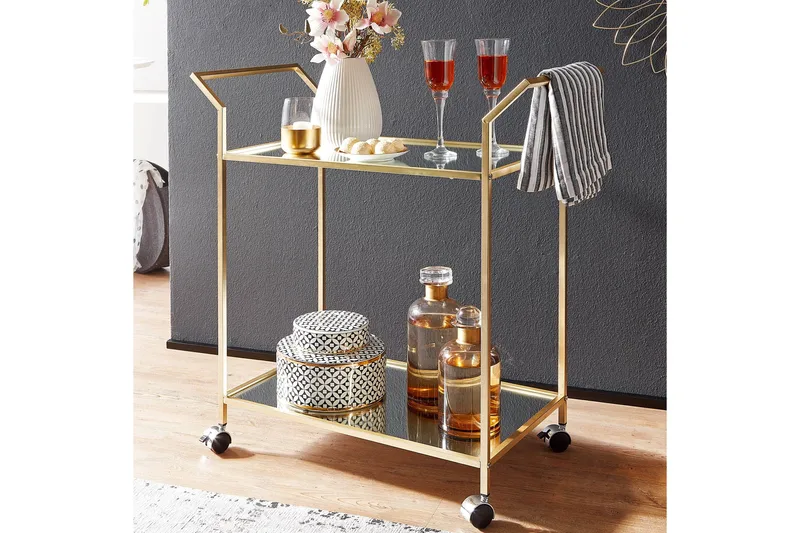 Tultered Serveringsvagn - Guld - Products - Möbler - Bord & matgrupp - Serveringsvagn & serveringsbord - Rullvagn, rullbord & serveringsbord