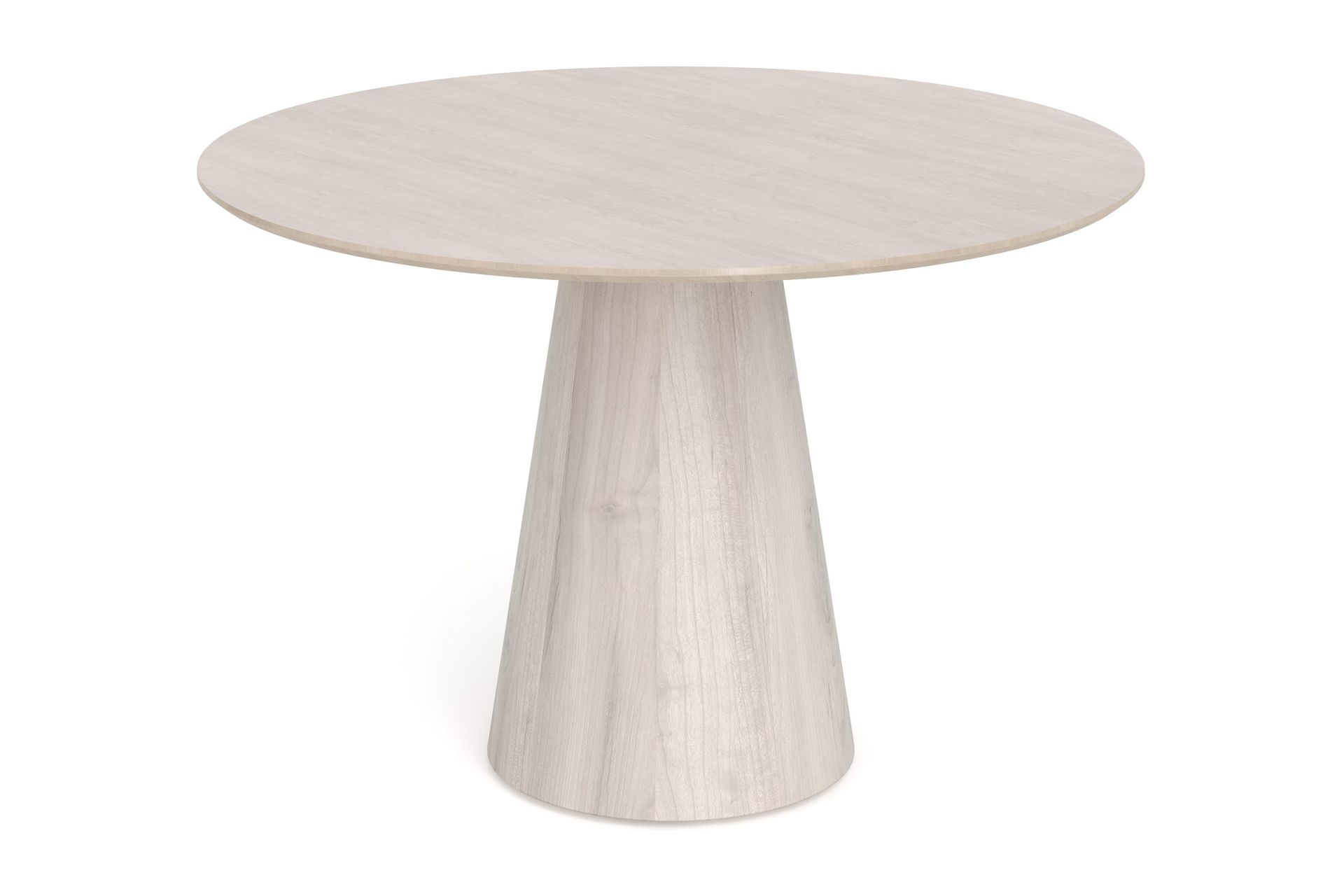 Siena Litet Matbord Runt 110cm Fanér, Vitpigmenterat