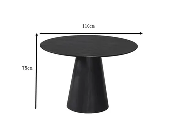 Siena Matbord Runt 110cm - Svart - Products - Möbler - Bord & matgrupp - Matbord & köksbord