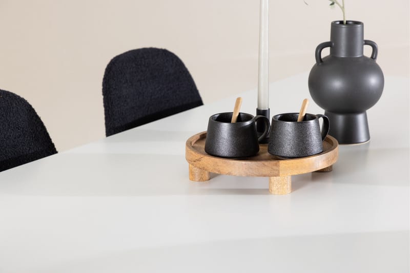 Silar Matgrupp 180 cm Rektangulär med 6 Polar stolar - Vit/Svart - Products - Möbler - Bord & matgrupp - Matgrupp