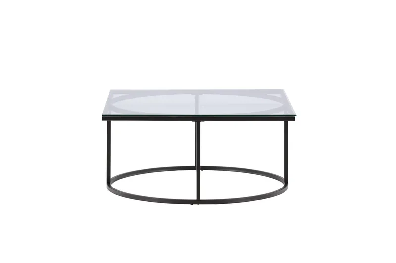 Skanör Soffbord 90x90x42 cm, Svart
