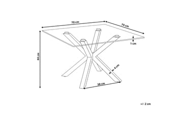 Soffbord genomskinlig/guld STARLIGHT - Guld - Products - Möbler - Bord & matgrupp - Soffbord