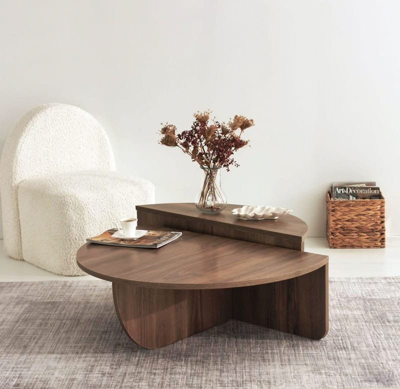 Soffbord i Valnöt 90 x 90 cm - Podium - Valnöt imitation - Products - Möbler - Bord & matgrupp - Soffbord