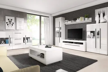 Maricruz Soffbord 110 cm med Förvaring Hylla - Vit - Products - Möbler - Bord & matgrupp - Soffbord - Soffbord med förvaring