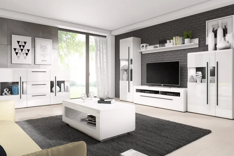 Maricruz Soffbord 110 cm med Förvaring Hylla - Vit - Products - Möbler - Bord & matgrupp - Soffbord - Soffbord med förvaring