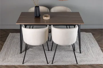 Tempe Matgrupp 140 cm Rektangulär med 4 Berit stolar - Beige - Products - Möbler - Bord & matgrupp - Matgrupp