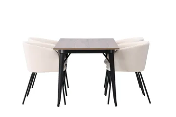 Tempe Matgrupp 140 cm Rektangulär med 4 Berit stolar - Beige - Products - Möbler - Bord & matgrupp - Matgrupp