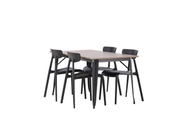Tempe Matgrupp 140 cm Rektangulär med 4 Ursholmen stolar - Svart - Products - Möbler - Bord & matgrupp - Matgrupp