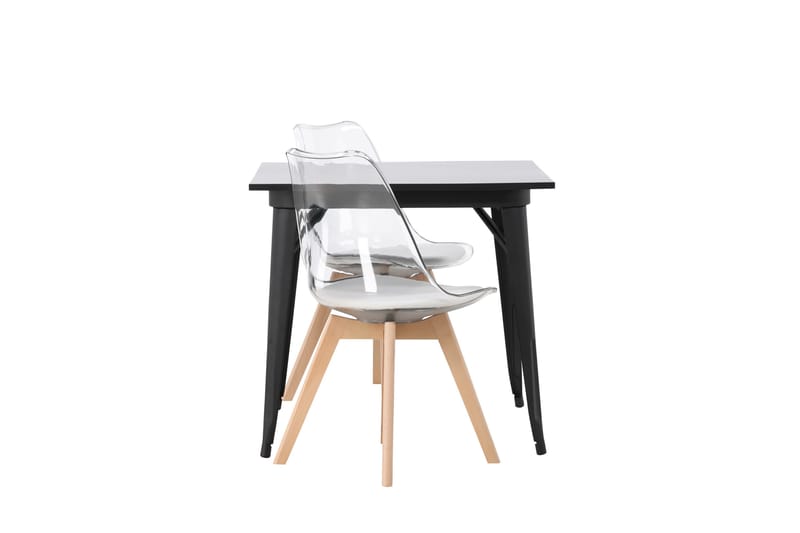 Tempe Matgrupp 80 cm Rektangulär med 2 Edvin stolar - Svart - Products - Möbler - Bord & matgrupp - Matgrupp