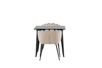 Tempe Matgrupp 80 cm Rektangulär med 2 Limhamn stolar - Beige - Products - Möbler - Bord & matgrupp - Matgrupp