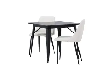 Tempe Matgrupp 80 cm Rektangulär med 2 Night stolar - Svart - Products - Möbler - Bord & matgrupp - Matgrupp