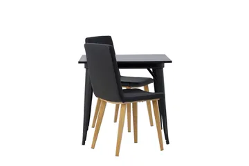 Tempe Matgrupp 80 cm Rektangulär med 2 Today stolar - Svart - Products - Möbler - Bord & matgrupp - Matgrupp