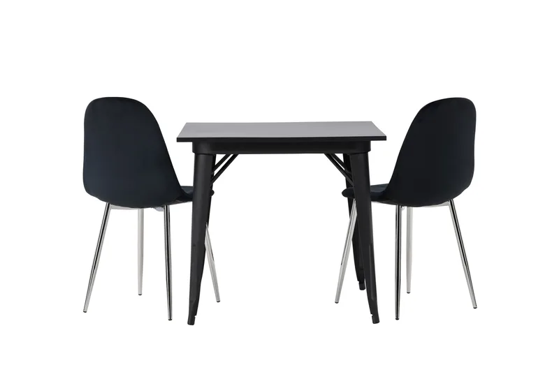 Tempe Matgrupp 80 cm Rektangulär med 2 Polar stolar - Svart - Products - Möbler - Bord & matgrupp - Matgrupp