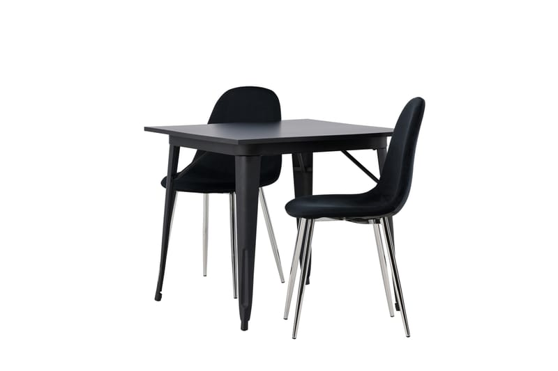 Tempe Matgrupp 80 cm Rektangulär med 2 Polar stolar - Svart - Products - Möbler - Bord & matgrupp - Matgrupp