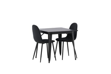 Tempe Matgrupp 80 cm Rektangulär med 2 Polar stolar - Svart - Products - Möbler - Bord & matgrupp - Matgrupp
