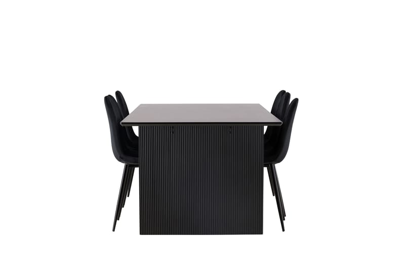 Vail Matgrupp 200 cm Rektangulär med 6 Polar stolar - Svart - Products - Möbler - Bord & matgrupp - Matgrupp