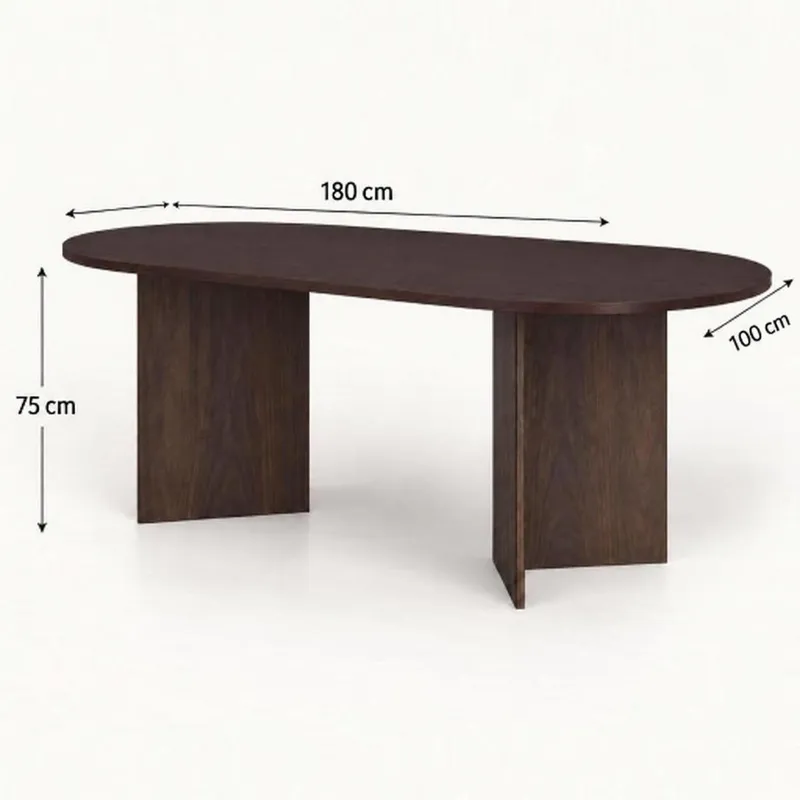 Vera Matbord Oval 180x100 cm Fanér - Rökt ek - Products - Möbler - Bord & matgrupp - Matbord & köksbord