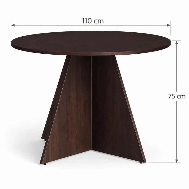 Vera Runt Matbord ø110 cm Fanér - Rökt ek - Products - Möbler - Bord & matgrupp - Matbord & köksbord