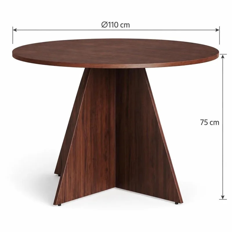 Vera Runt Matbord ø110 cm Fanér - Valnöt - Products - Möbler - Bord & matgrupp - Matbord & köksbord