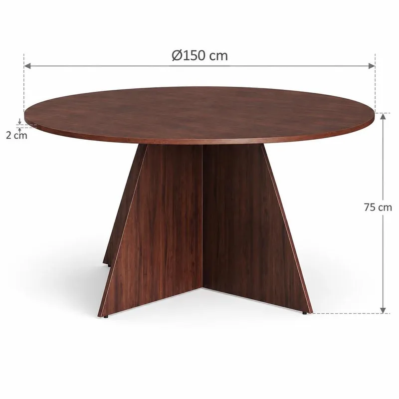 Vera Runt Matbord ø150 cm Fanér - Valnöt - Products - Möbler - Bord & matgrupp - Matbord & köksbord