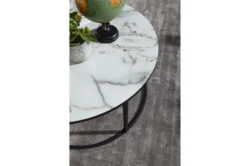 Willowdale Soffbord 80 cm Runt - Vit/Svart - Products - Möbler - Bord & matgrupp - Soffbord