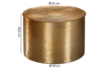 Xeniah Soffbord 61 cm Runt - Guld - Products - Möbler - Bord & matgrupp - Soffbord