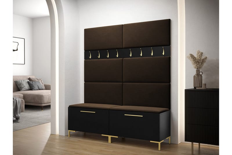 Dunvegan Hallmöbelset 168x46 cm - Svart - Products - Möbler - Hallmöbler - Möbelset för hall & entre