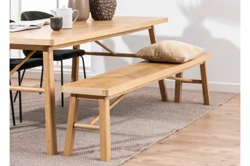 Galwa Sittbänk - Svart/Matt Ek - Products - Möbler - Hallmöbler - Hallbänk