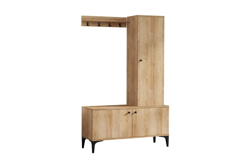 Hallmöbelset 40x110 cm - Natur/Svart - Products - Möbler - Hallmöbler - Möbelset för hall & entre