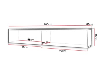 Cuguen Tv-skåp 180 cm - Ljus Natur - Products - Möbler - TV- & Mediamöbler - TV bänk & mediabänk