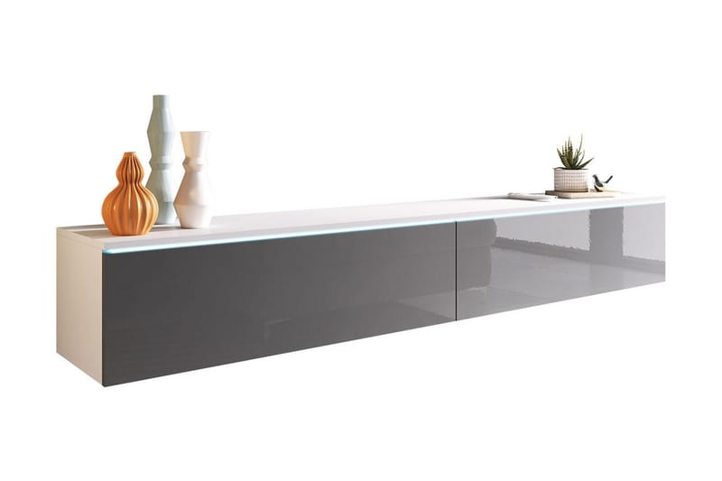 Cuguen Tv-skåp 180 cm - Vit/Grå - Products - Möbler - TV- & Mediamöbler - TV bänk & mediabänk