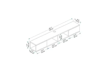 Faval Tv-bänk 140 cm - Valnöt/Antracit - Products - Möbler - TV- & Mediamöbler - TV bänk & mediabänk