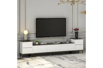 Imaj Tv-bänk 260 cm - Guld/Svart/Vit - Products - Möbler - TV- & Mediamöbler - TV bänk & mediabänk