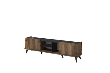 Tv-bänk & mediabänk Challur Tv-bänk 180 cm Valnöt,Svart - Products - Möbler - TV- & Mediamöbler - TV bänk & mediabänk