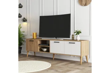 Tv-bänk & mediabänk Essexa Tv-bänk Brun/Vit - Products - Möbler - TV- & Mediamöbler - TV bänk & mediabänk
