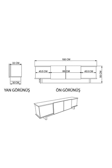 Diannare Tv-Bänk 180 cm - Products - Möbler - TV- & Mediamöbler - TV bänk & mediabänk