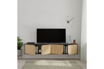 Spark 180 Tv-bänk 180x35,6 cm Svart/Brun - Hanah Home - Products - Möbler - TV- & Mediamöbler - TV bänk & mediabänk