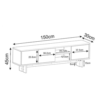 Valto Tv-Bänk 150 cm - Products - Möbler - TV- & Mediamöbler - TV bänk & mediabänk