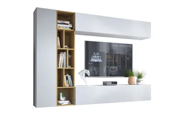 Tv-bänk - Vit|Ek - Products - Möbler - TV- & Mediamöbler - TV bänk & mediabänk