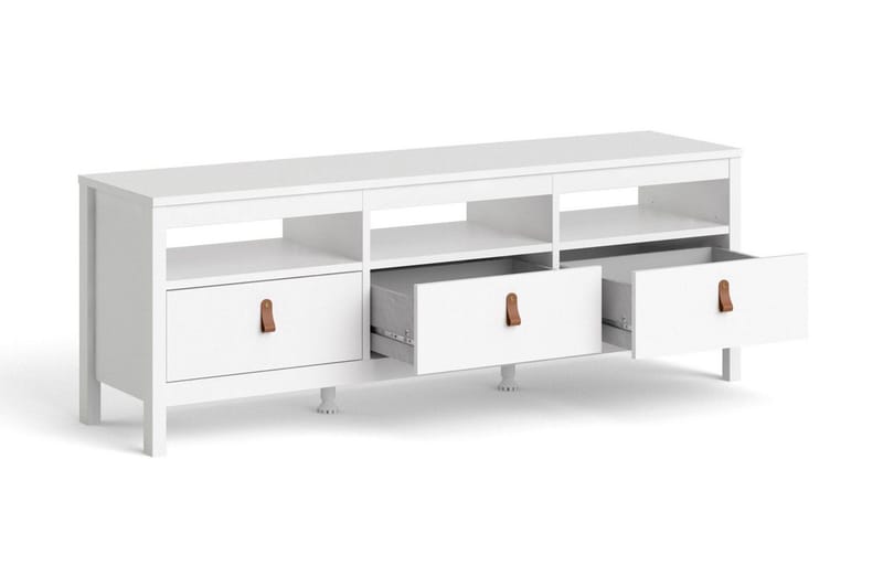 Vallvidera Tv-bänk 151 cm - Vit/Natur - Products - Möbler - TV- & Mediamöbler - TV bänk & mediabänk