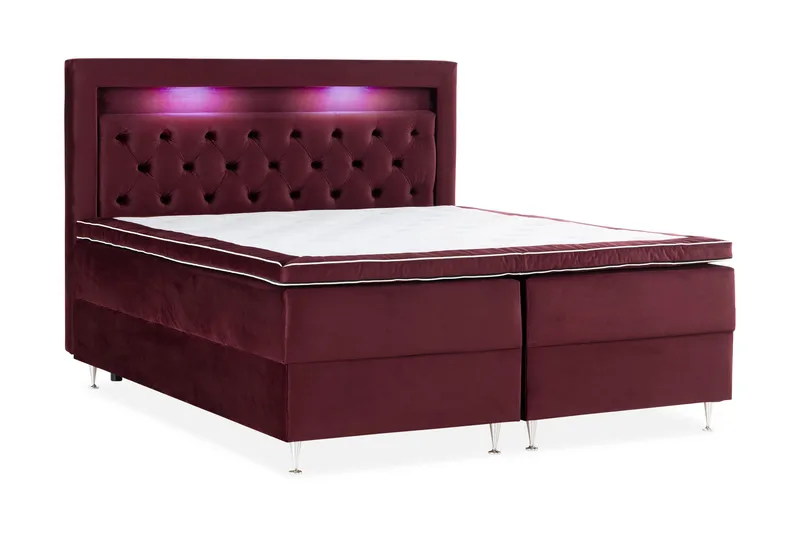 Alessia Förvaringssäng med LED-belysning 160x200 - Röd - Products - Möbler - Säng - Säng med förvaring