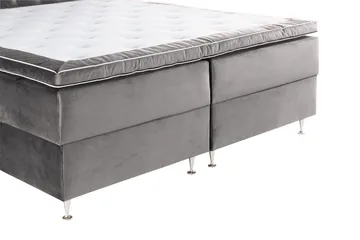 Alessia Komplett Sängpaket med Förvaring LED-belysning 160x200 cm - Mörkgrå - Products - Möbler - Säng - Säng med förvaring