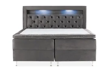 Alessia Komplett Sängpaket med Förvaring LED-belysning 160x200 cm