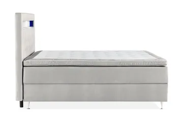 Alessia Komplett Sängpaket med Förvaring LED-belysning 180x200 cm - Grå / Ljusgrå - Products - Möbler - Säng - Säng med förvaring
