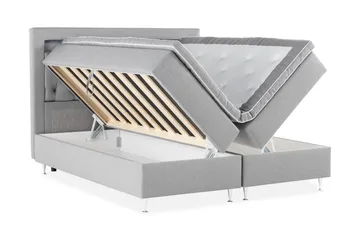 Alessia Komplett Sängpaket med Förvaring LED-belysning 180x200 cm - Grå - Products - Möbler - Säng - Säng med förvaring